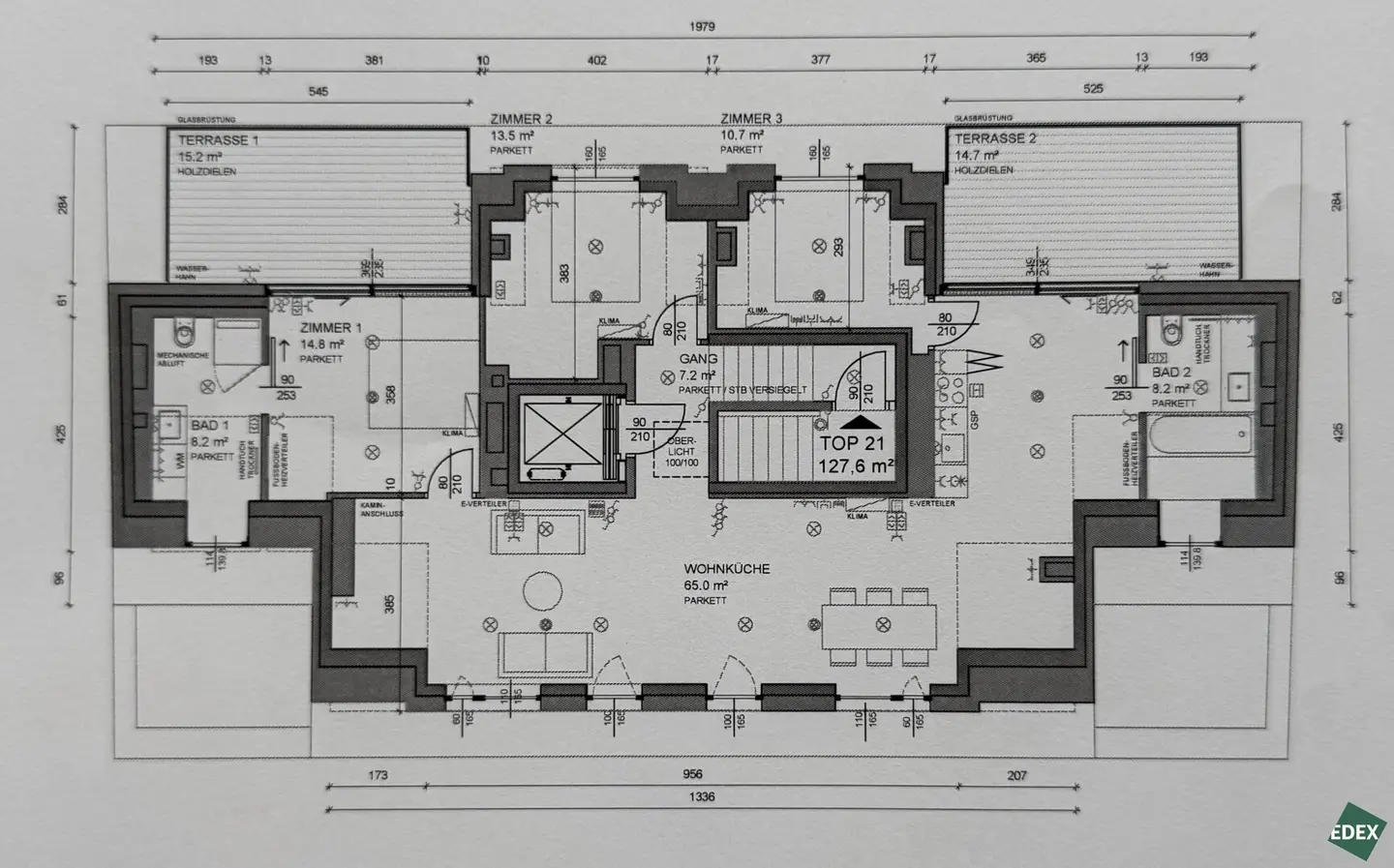 Penthouse with two terraces first occupancy