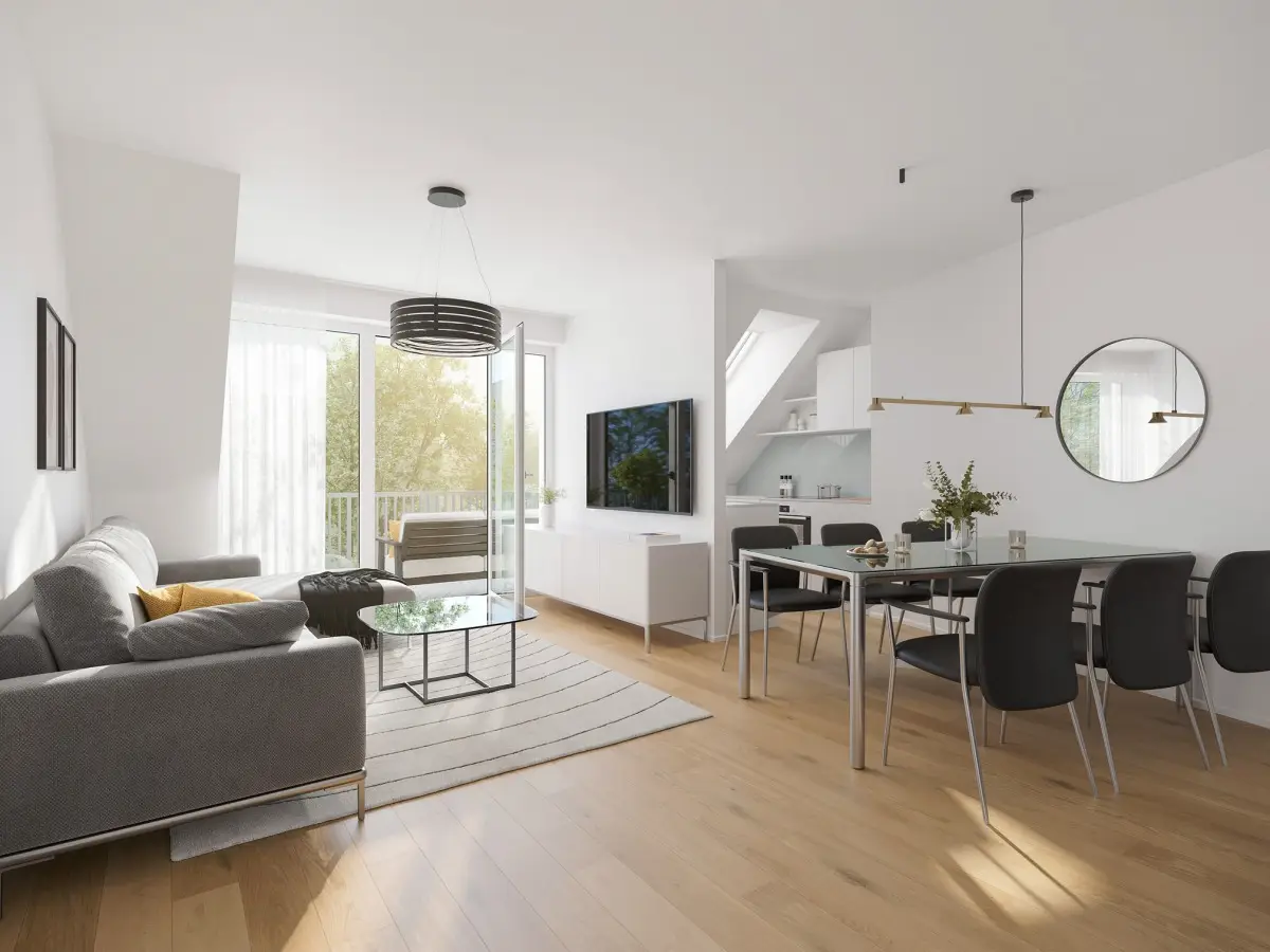 Dachgeschosswohnung new build balcony Danube nearby
