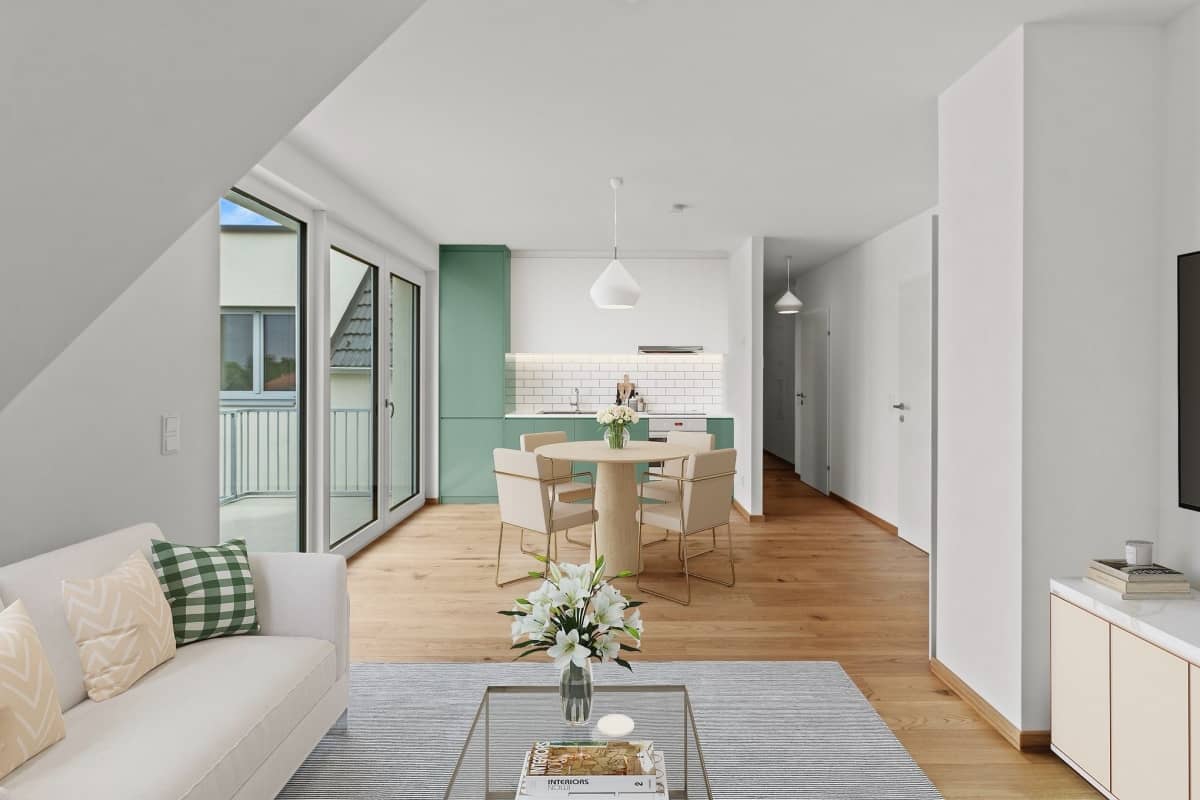 Top floor apartment four rooms with balcony