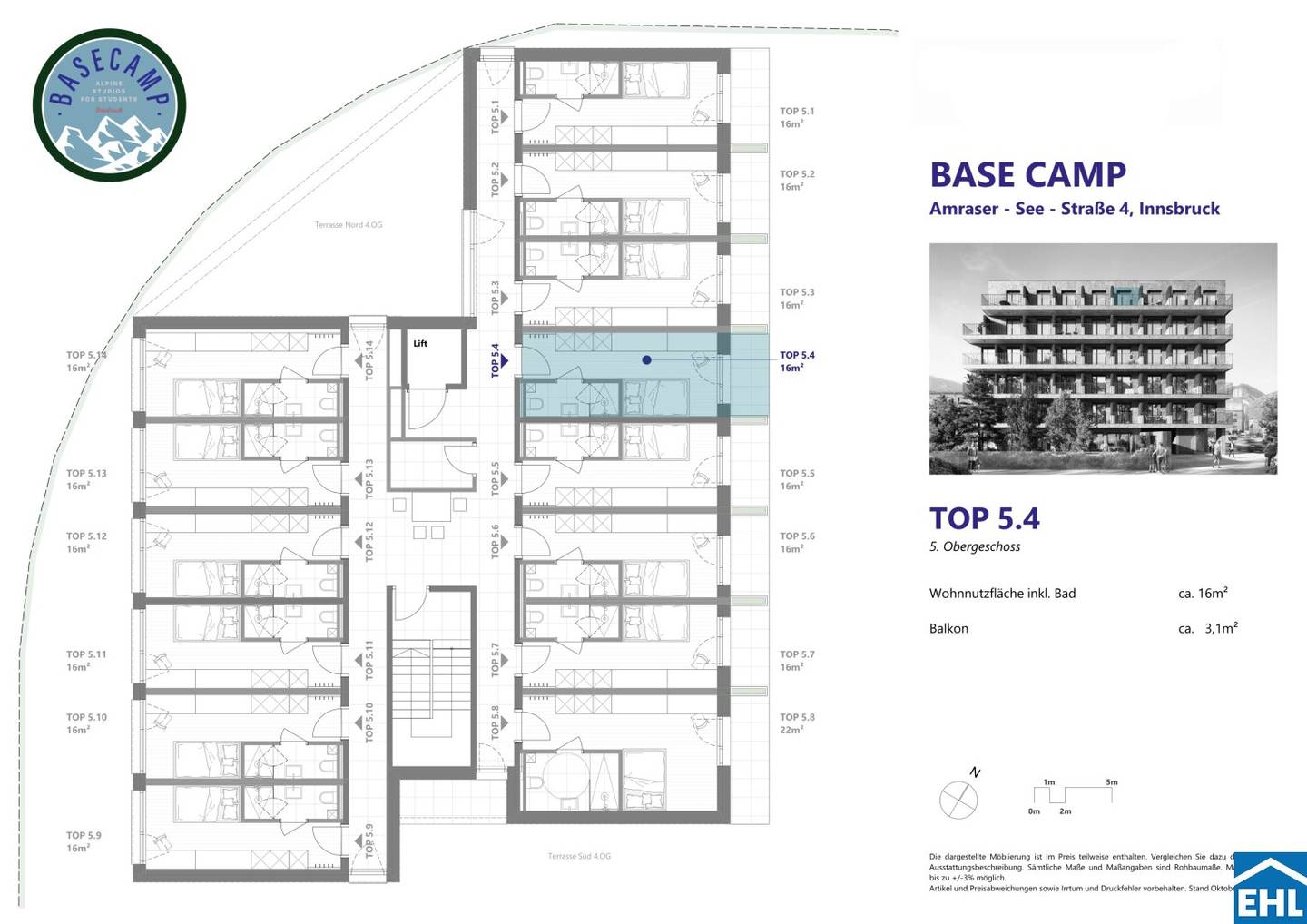 Apartment New Build BaseCamp Innsbruck Balcony