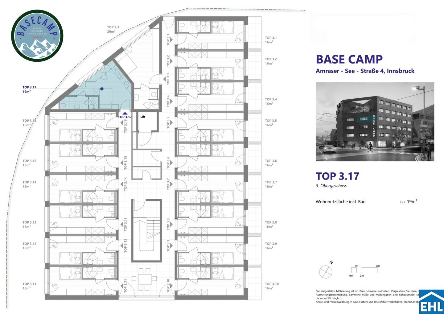 Apartment newly built accessible near university