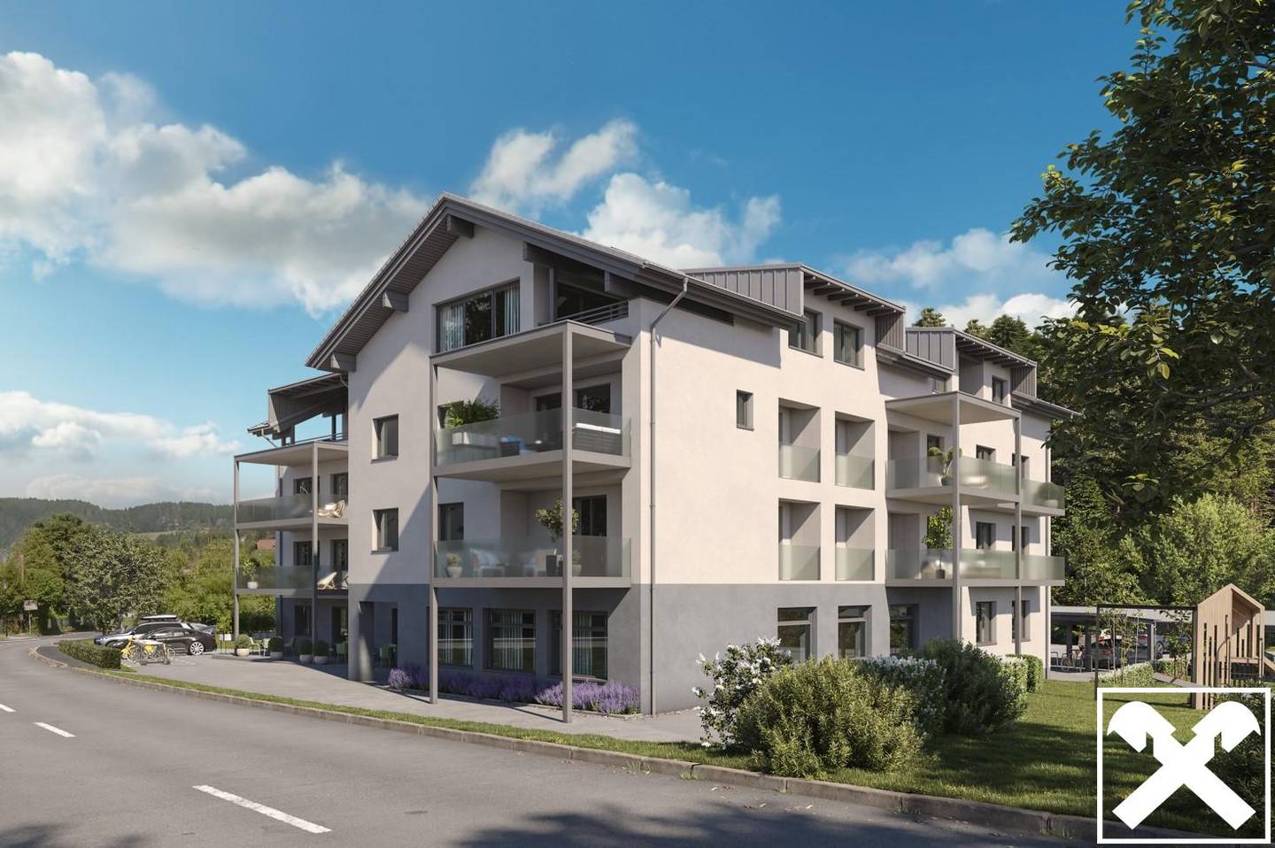New build apartment commission free carport