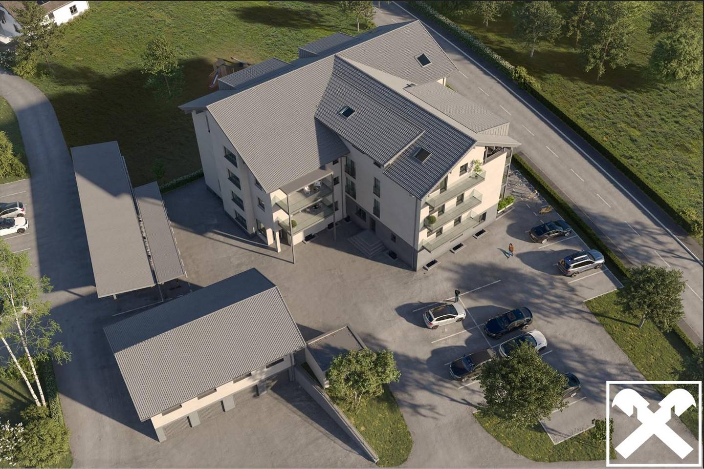 Wohnung Provisionsfrei mit Einbauküche und Carport