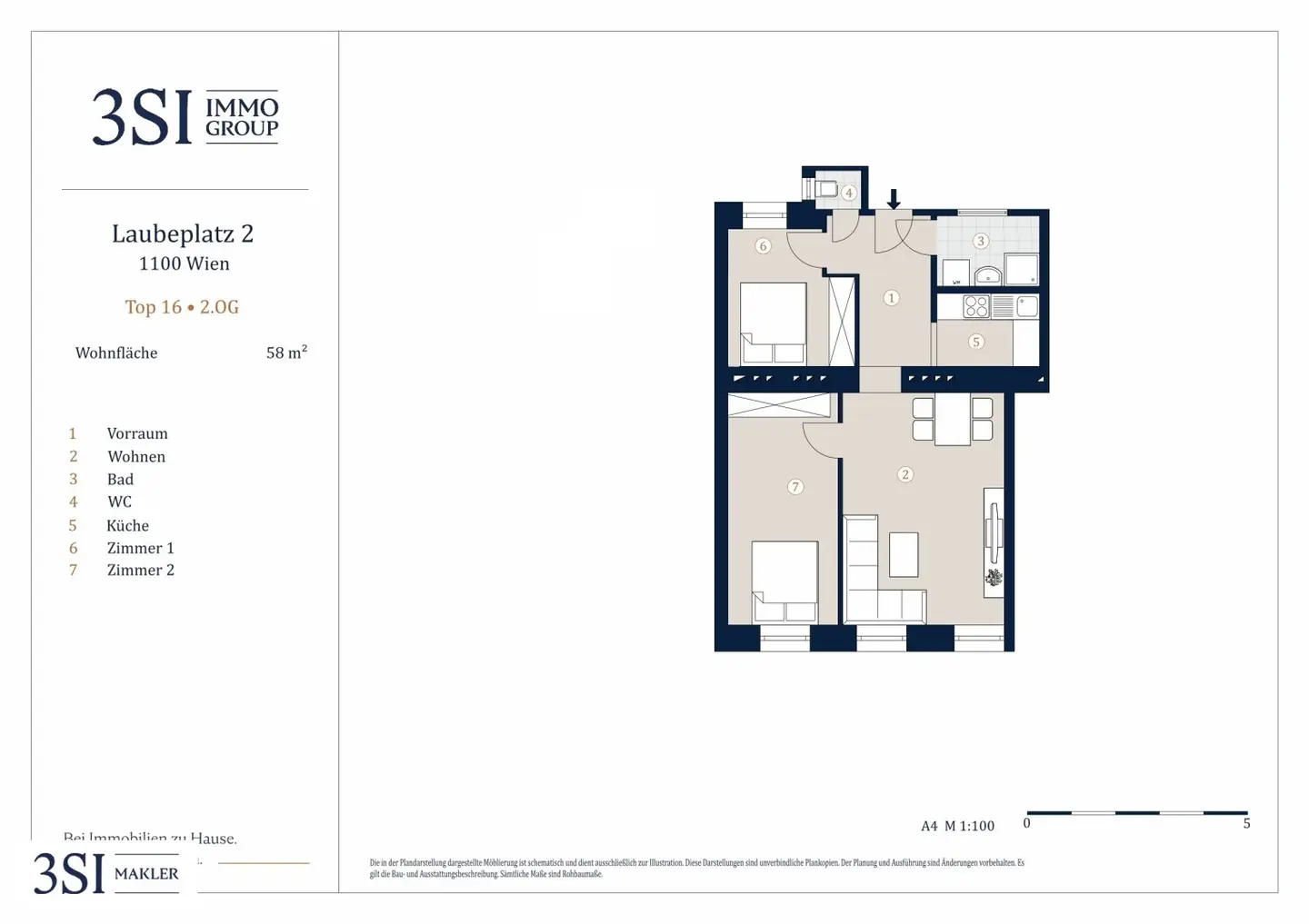 Elegant 3 room apartment with park view First occupancy in revitalized old building
