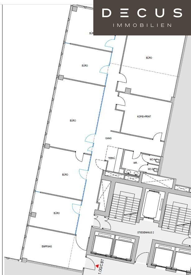 Bürofläche 300 m² in Donau-City, nahe U1 VIC flexible Aufteilung