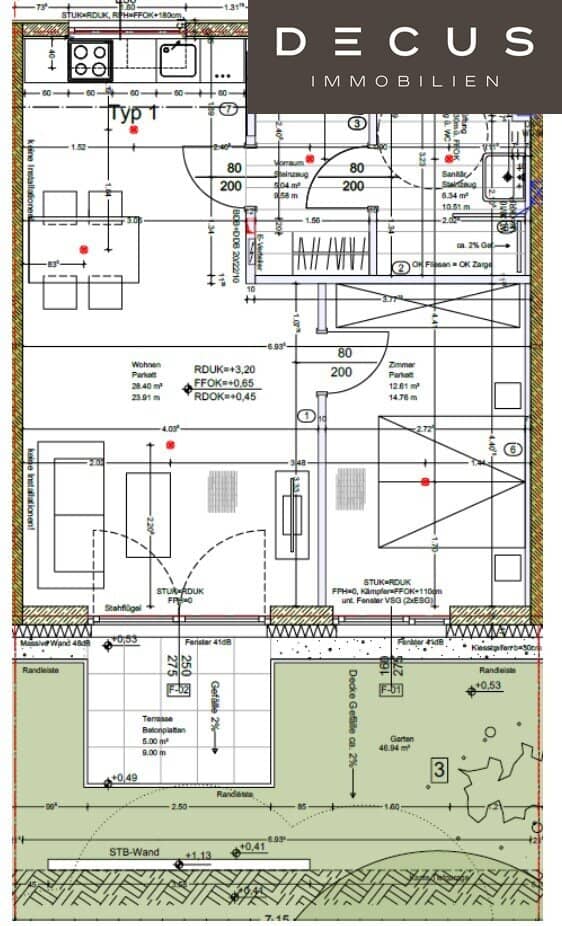 Ground floor apartment near station with terrace