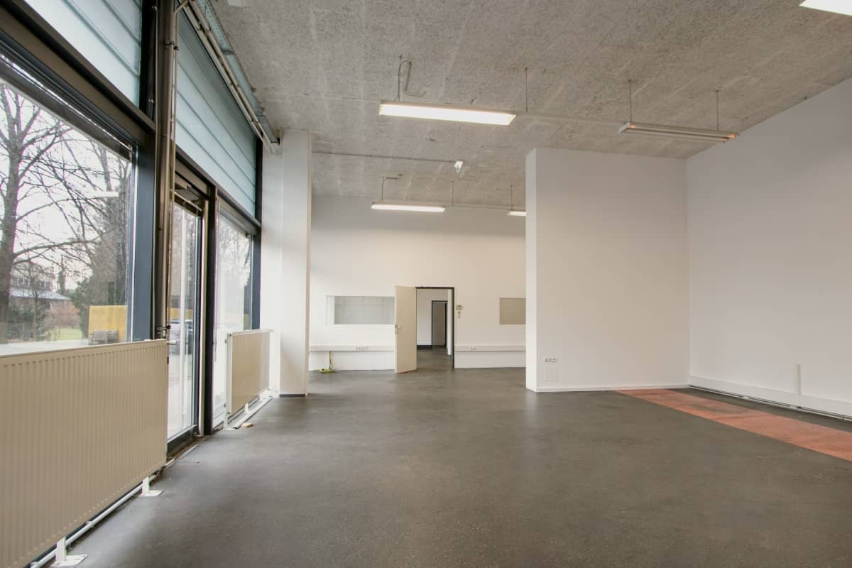 Loft apartment with attached storage area and freight elevator