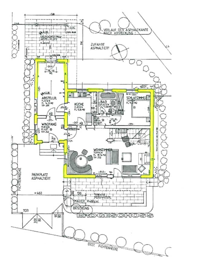 Grundriss EG, Außenfläche