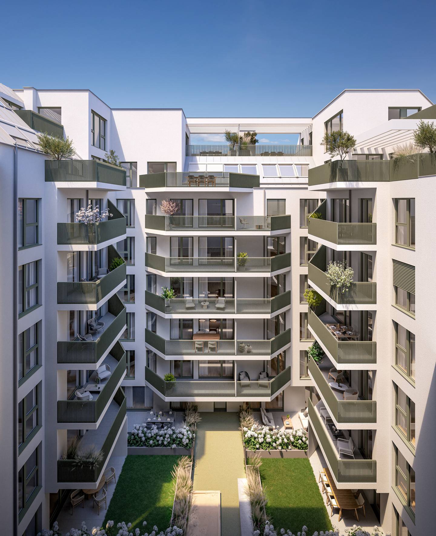 Dachgeschosswohnung First occupancy Terrace and Balconies