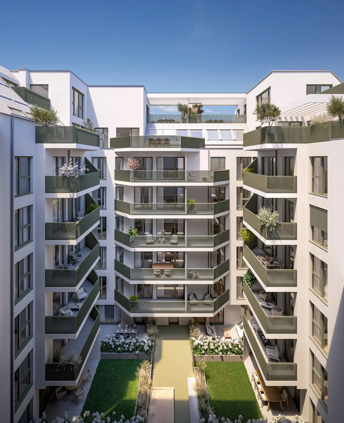Dachgeschosswohnung First occupancy Terrace and Balconies