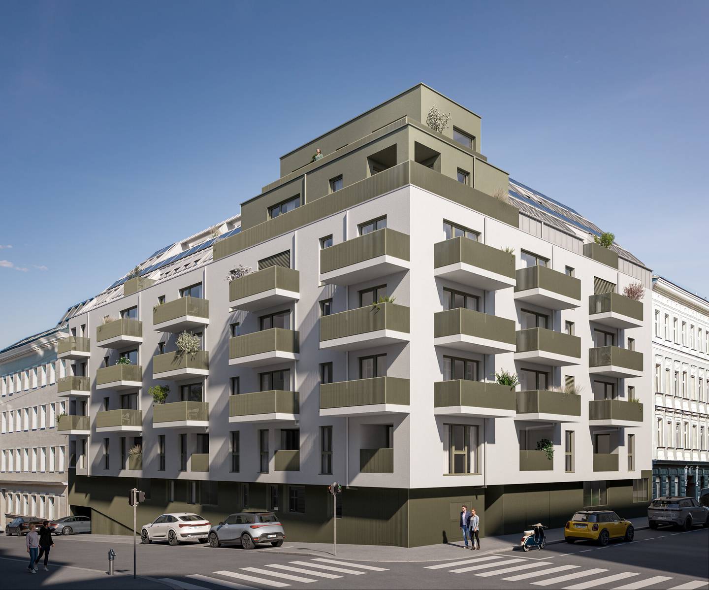 Dachgeschosswohnung First occupancy Terrace and Balconies