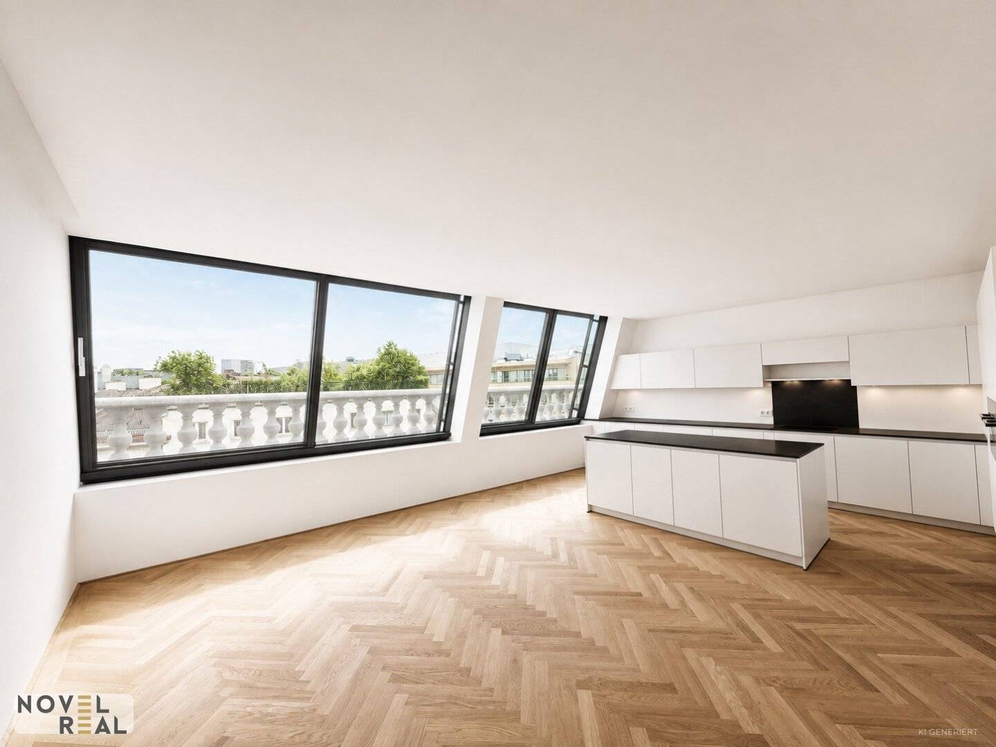 Penthouse with rooftop terrace in Vienna near the city center