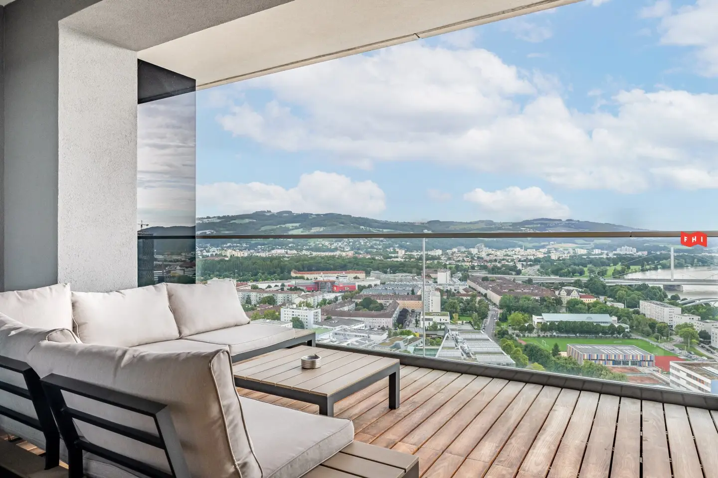 Apartment above the rooftops with terrace
