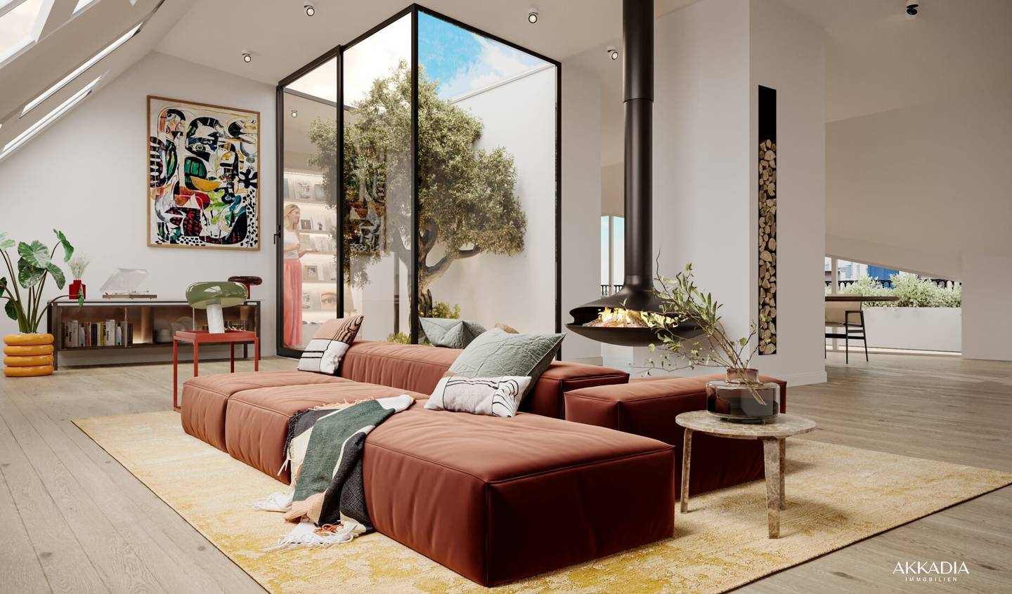 Penthouse with two terraces and direct lift
