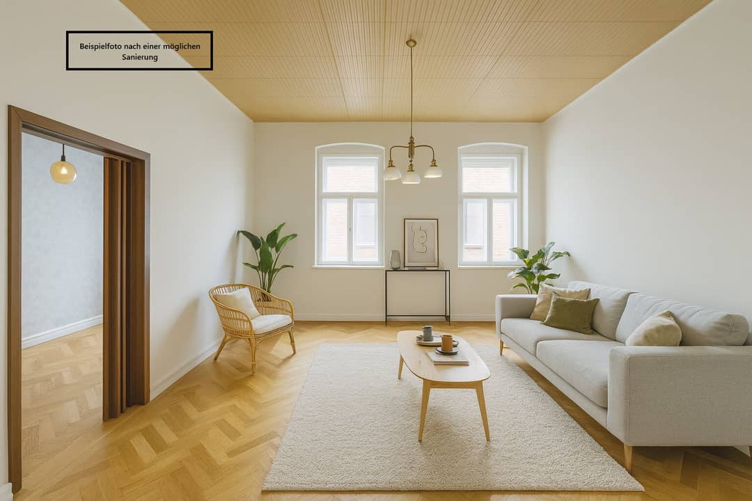 Sanierungsbedürftige Altbauwohnung mit Potenzial