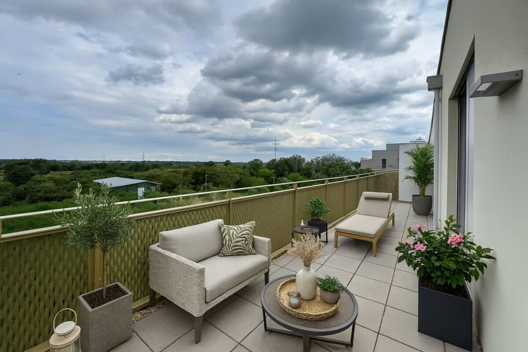 Wohnung Erstbezug Hirschfeld Balkon