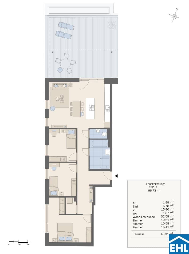 4-Zimmer-Wohnung in Graz-St. Peter mit Balkon, Terrasse und 96 m²