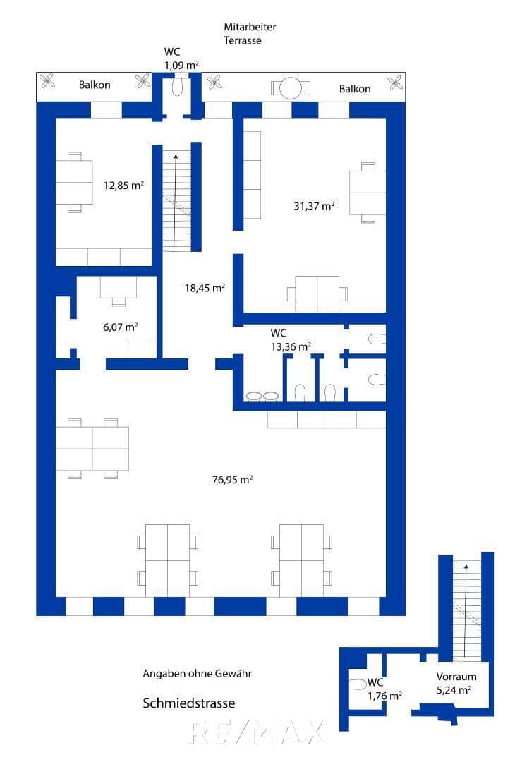 ! PREISGESENKT ! Großzügige Büroflächen mit  Mitarbeiterterrasse im Herzen Eferdings
