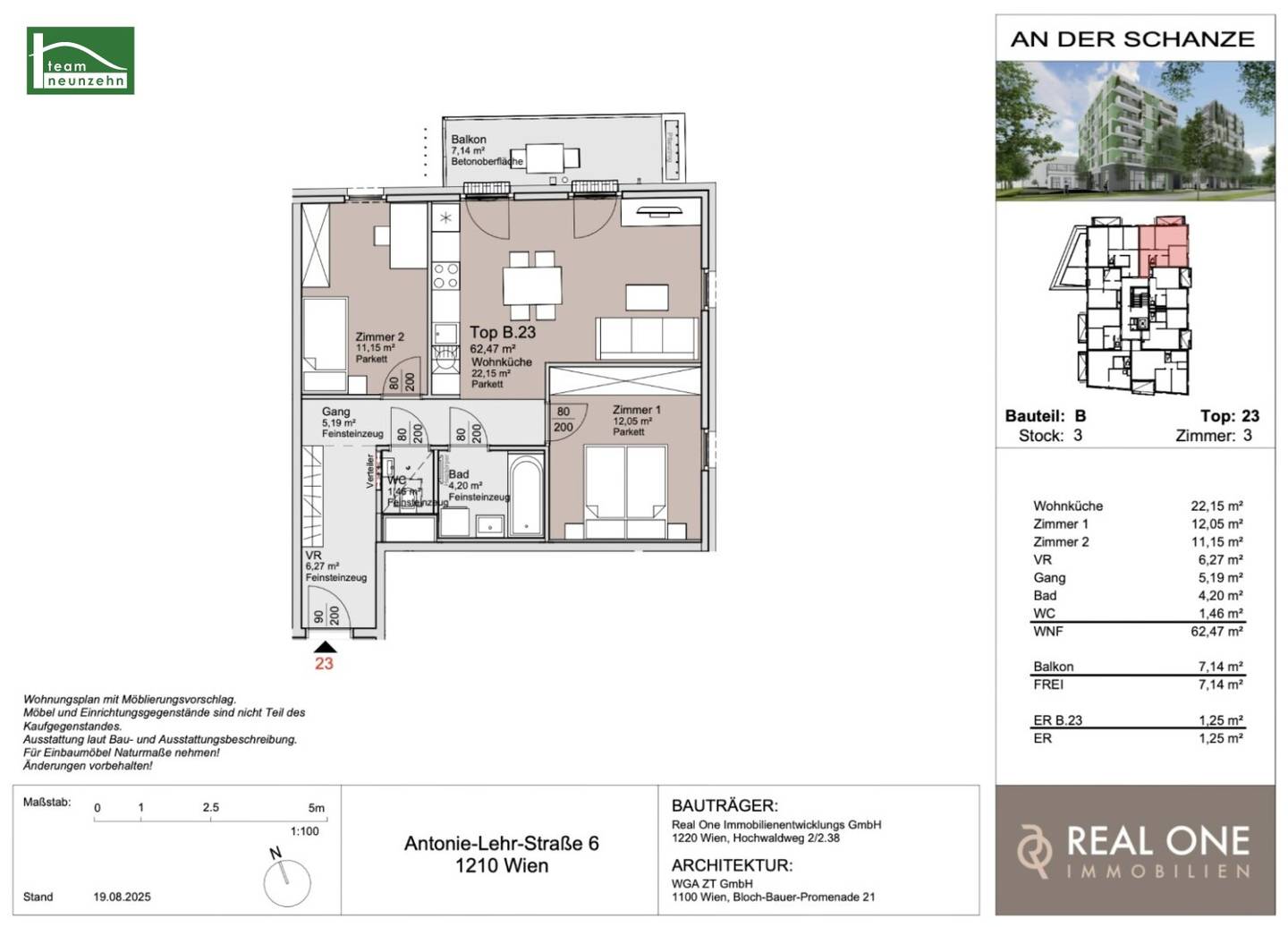 An der Schanze First occupancy near Kagran U1 and Alte Donau Completion end 2026