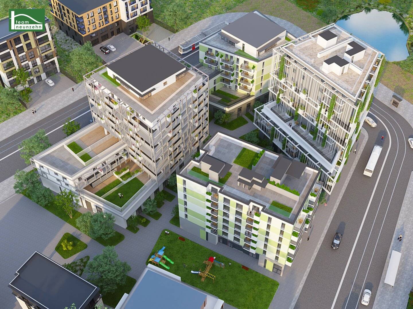 An der Schanze Investor first occupancy near Kagran U1 and Alte Donau Completion end 2026