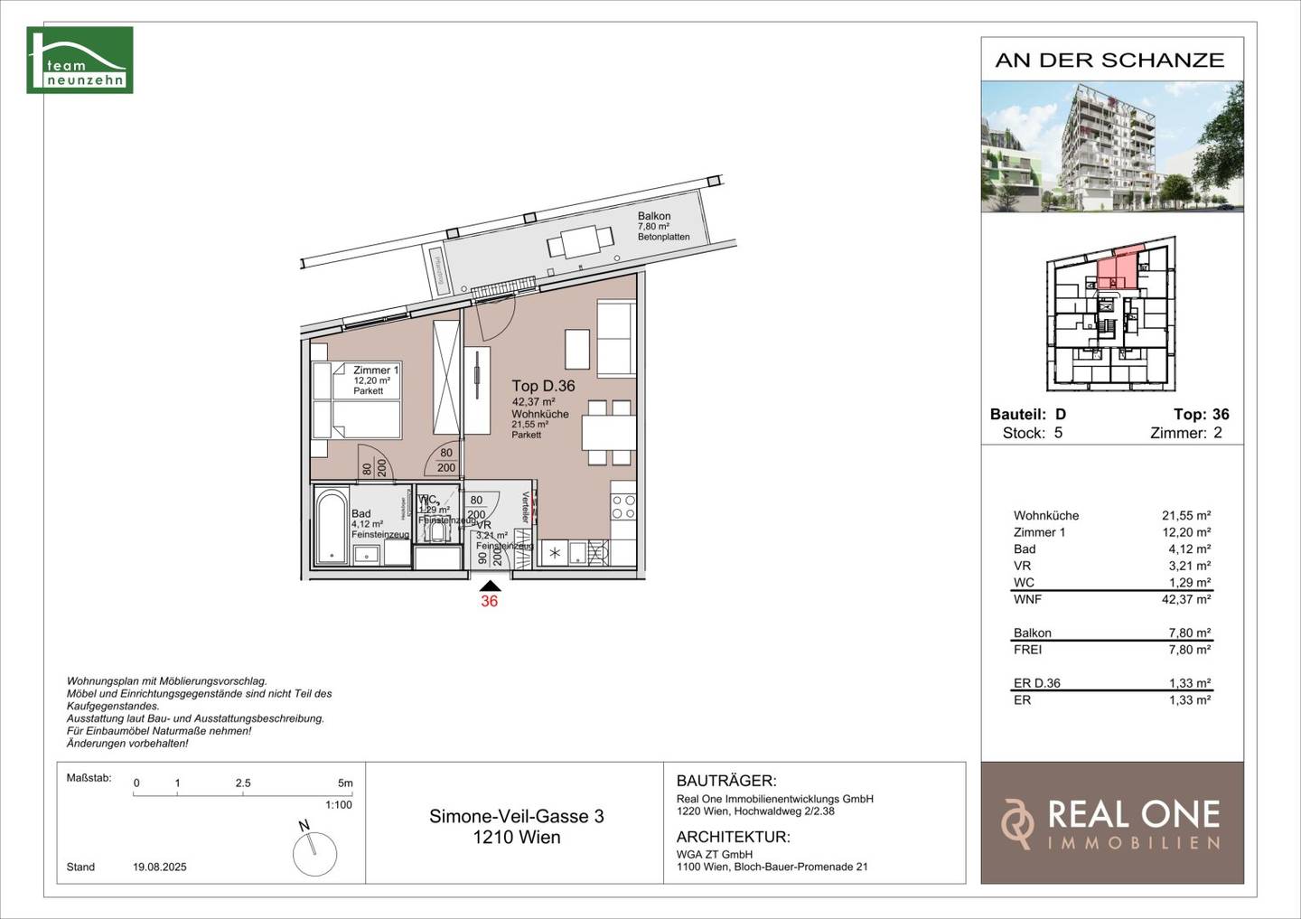 An der Schanze, First occupancy near Kagran U1 and Alte Donau, Completion end 2026