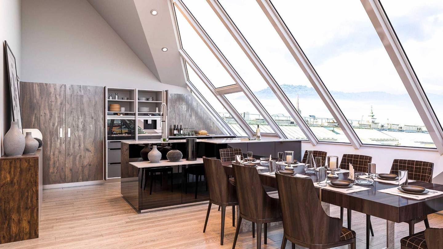 Penthouse with view of St Stephen's Cathedral and terrace