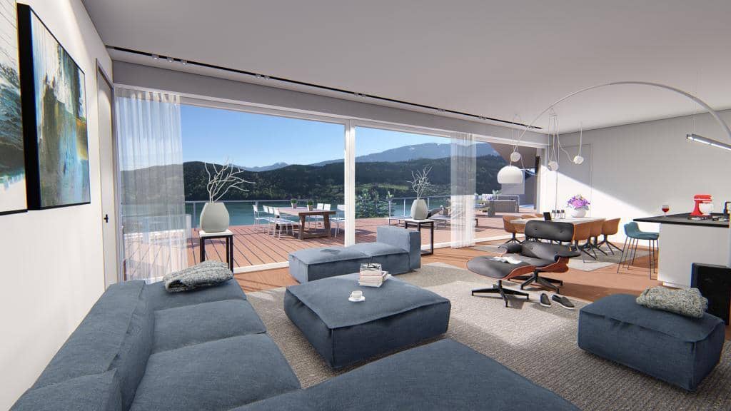 Apartment with sea view and terrace and lift