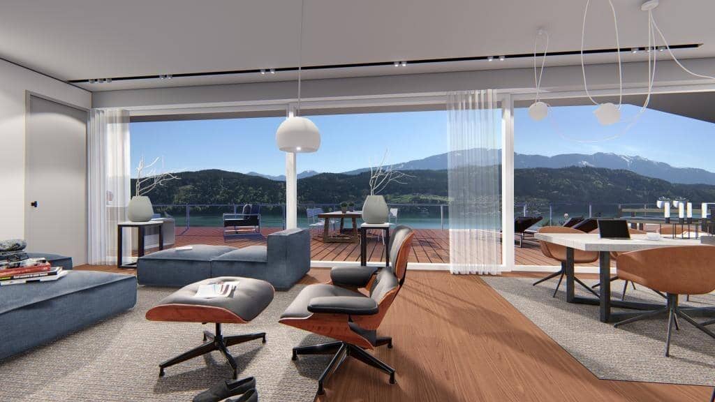 Apartment with sea view and terrace and lift