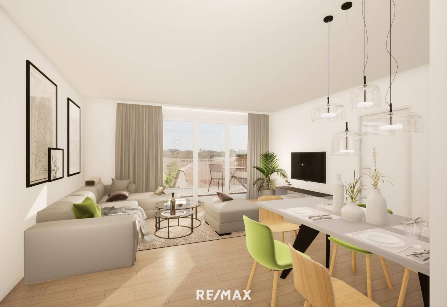 New build apartment with two loggias in the city center