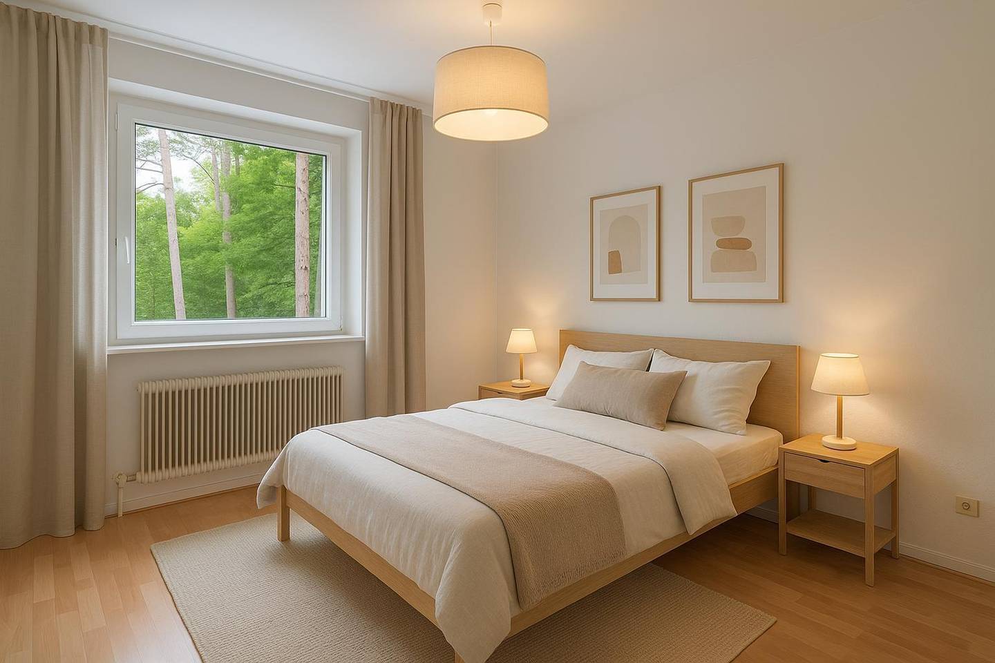 Wohnung mit Parkblick Loggia und Kaminofen