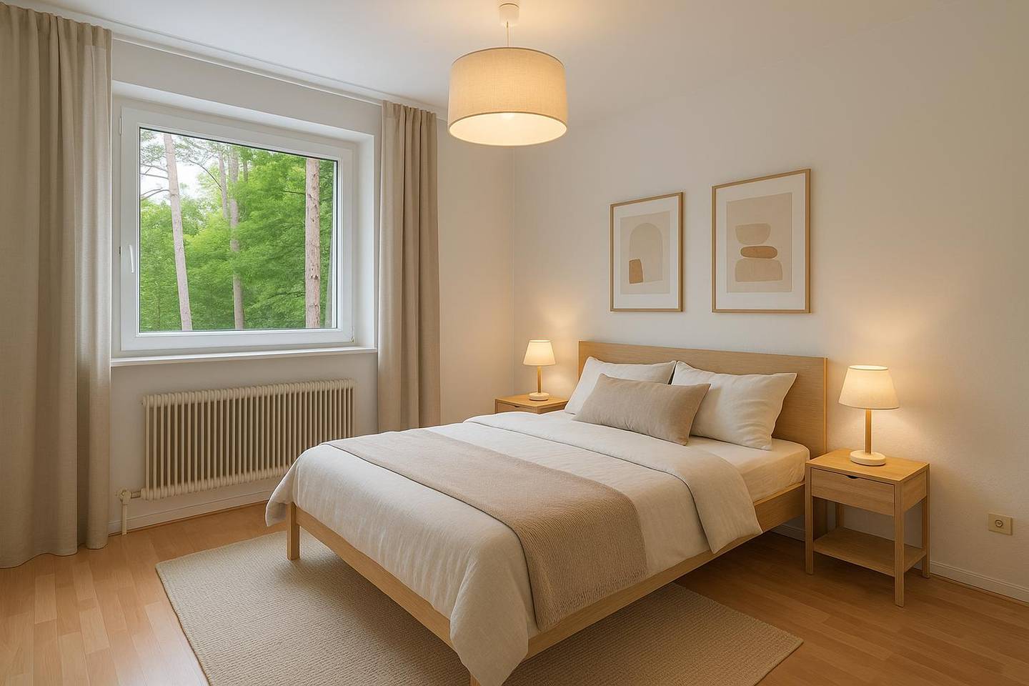 Wohnung mit Parkblick Loggia und Kaminofen