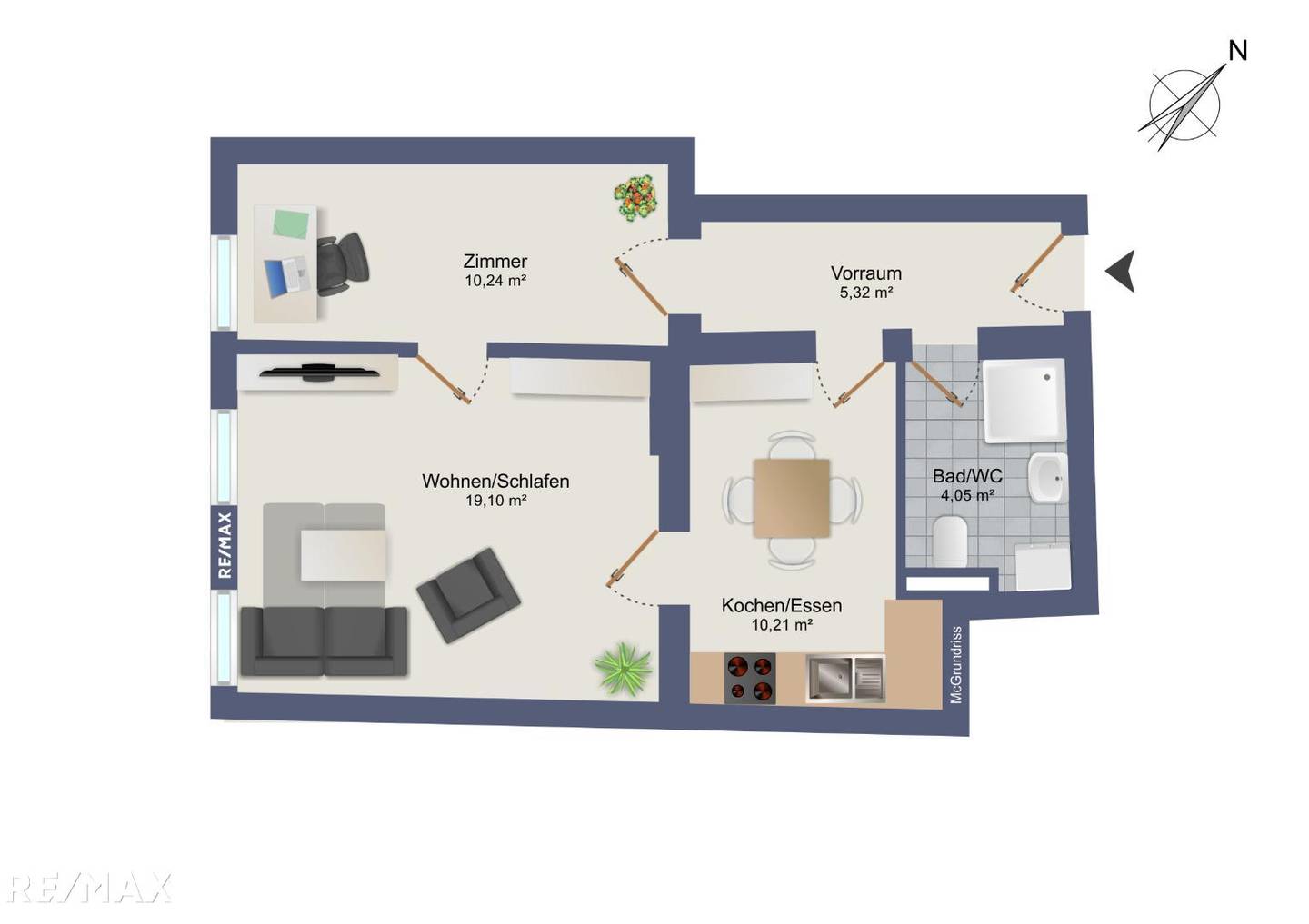 Investment apartment bright renovated near the Mur