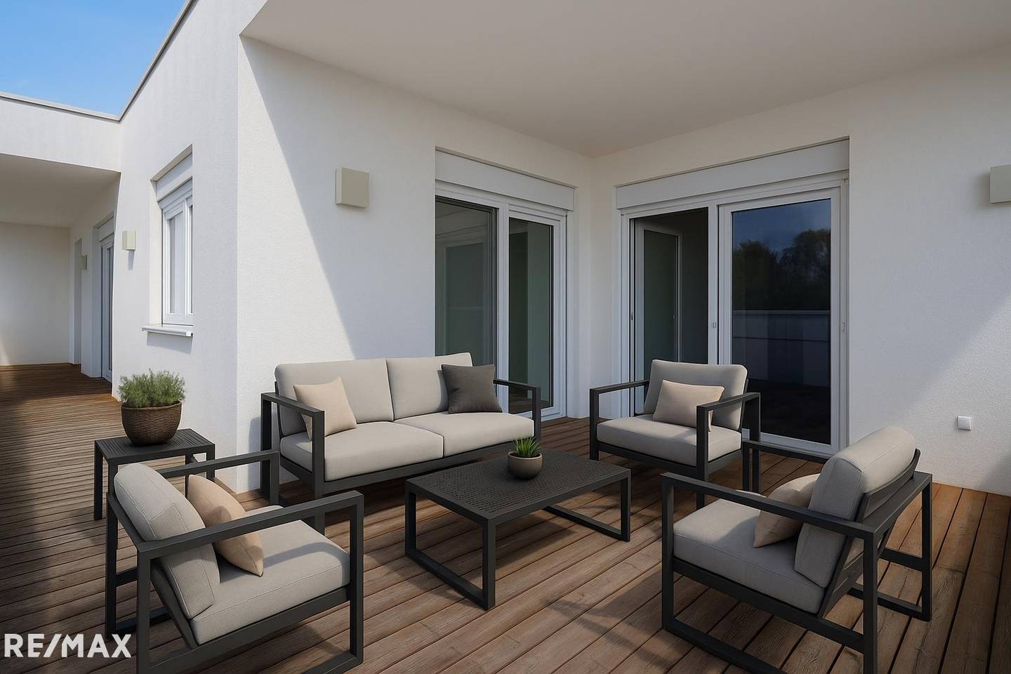 Apartment with a large south facing terrace and a modern floor plan