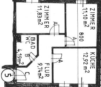 Apartment with balcony and furnished kitchen