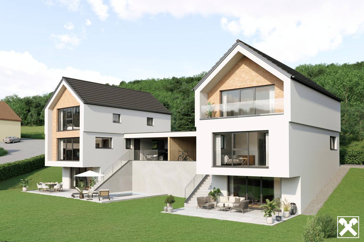 Neubau-Haus in Stegersbach: 151 m² Wohnfläche, Carport, Terrasse