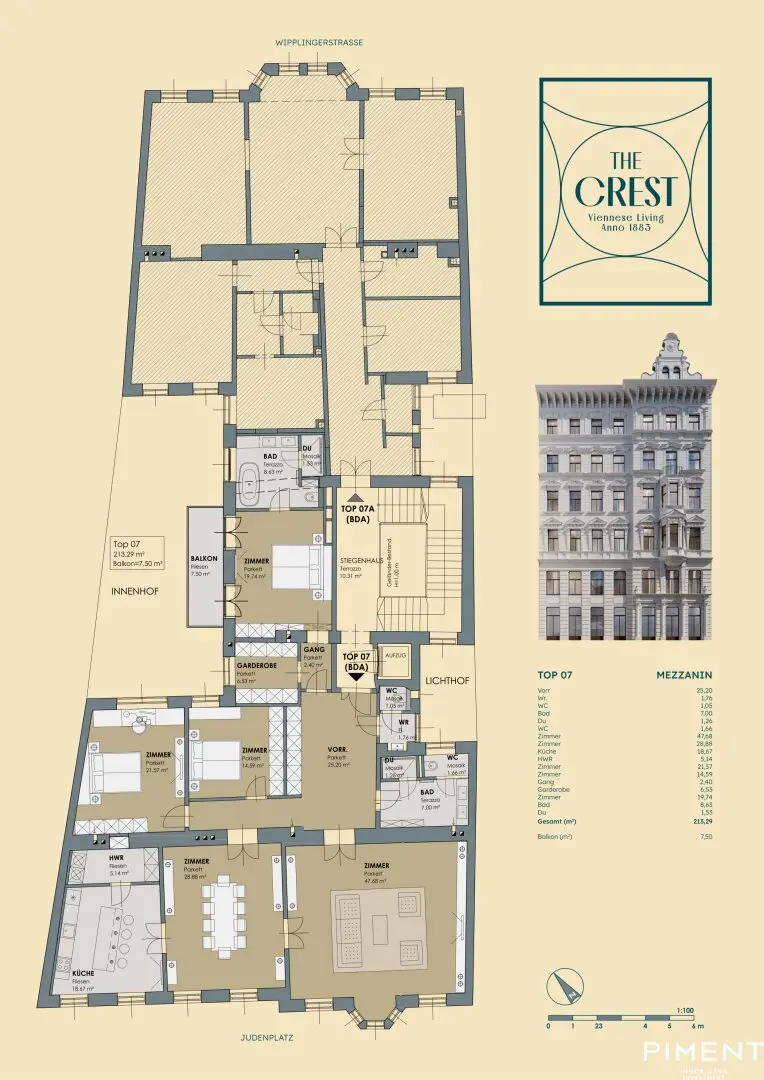 Apartment in the first district Judenplatz