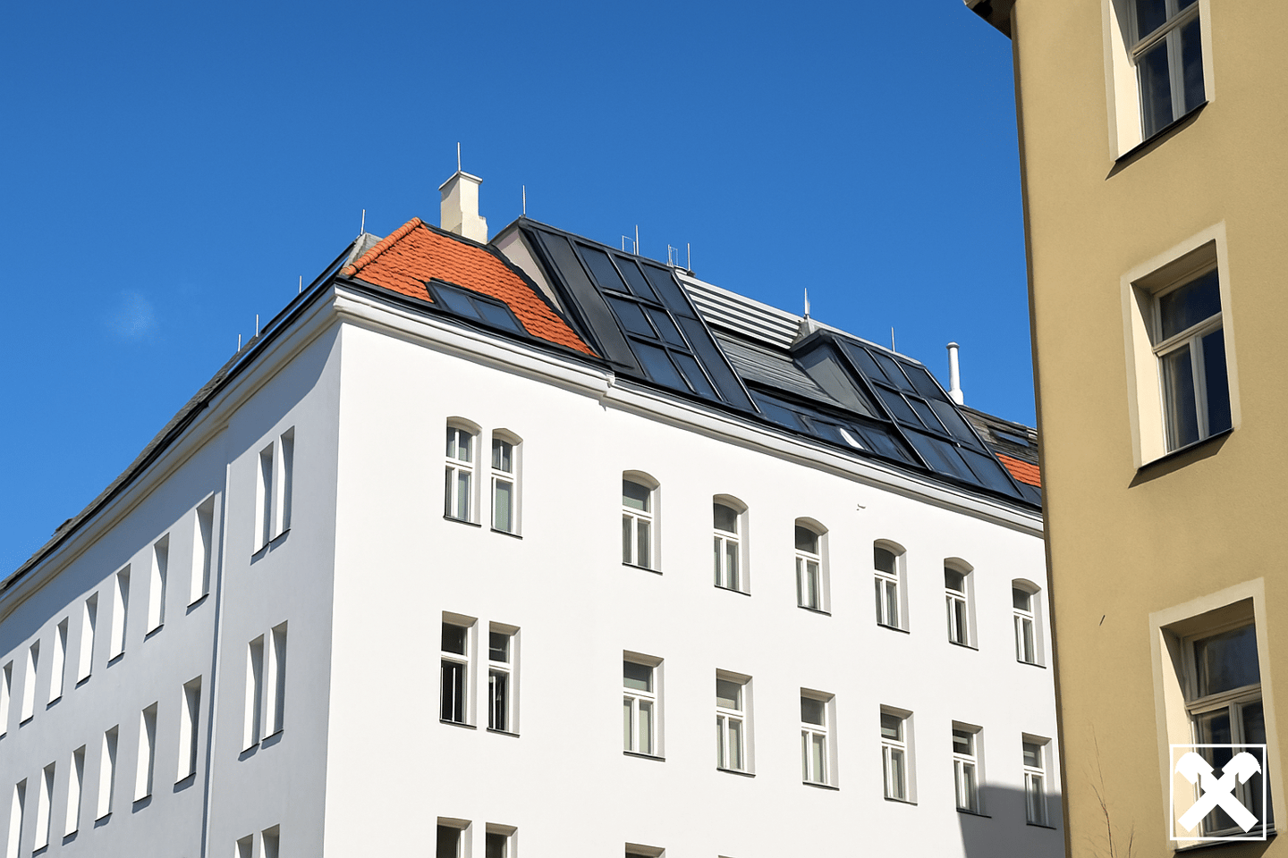 Attic apartment with rooftop terrace panorama