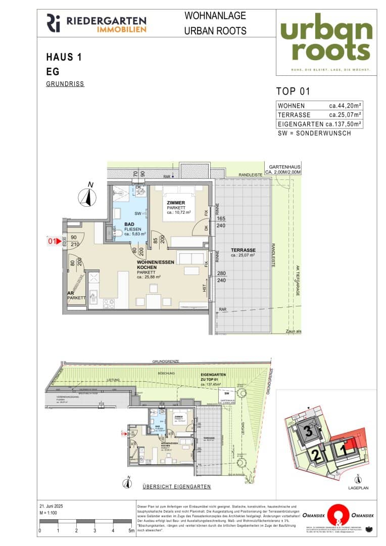 Ground floor apartment with garden at Kreuzbergl