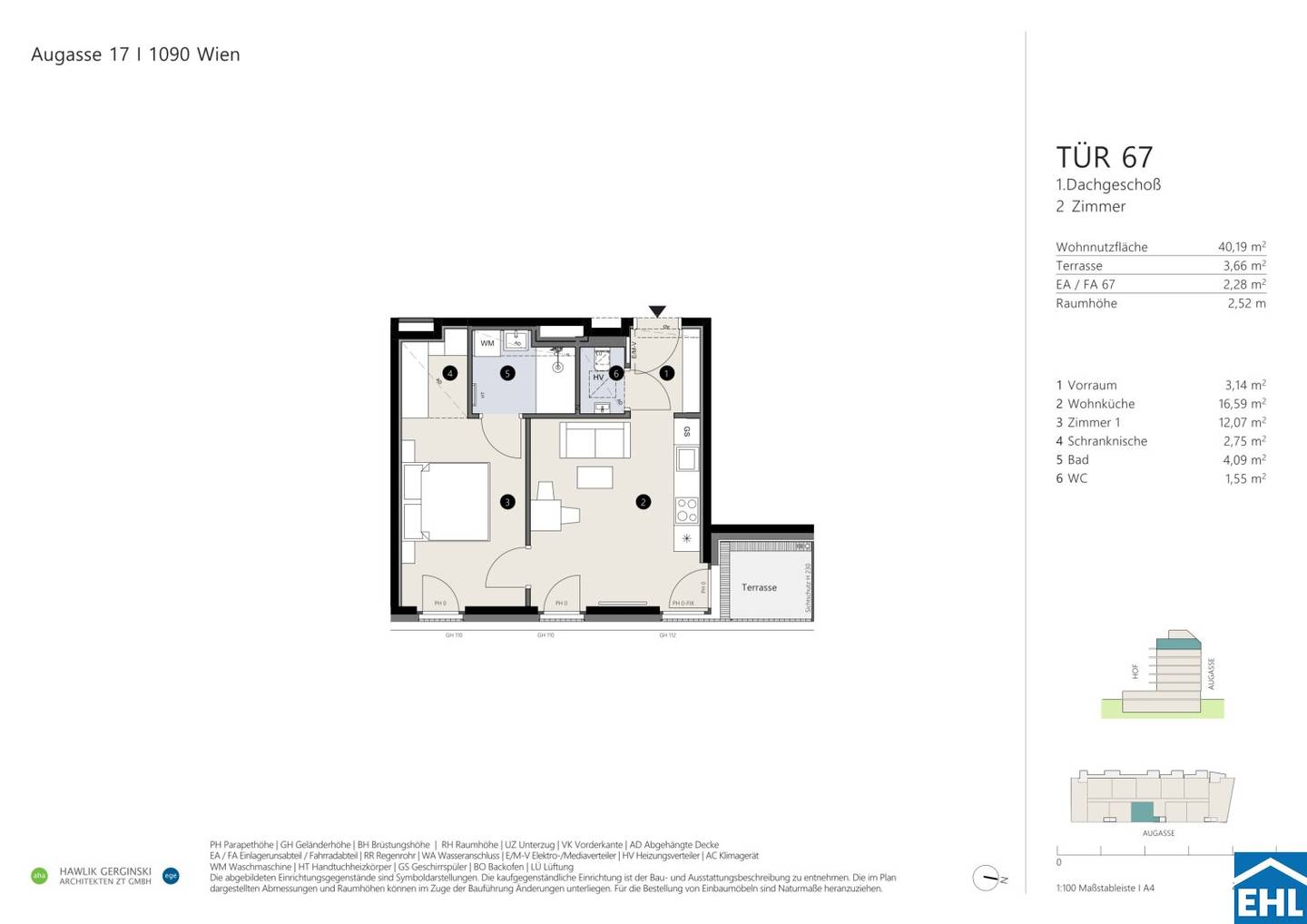 New build apartment quiet balcony Währinger Park