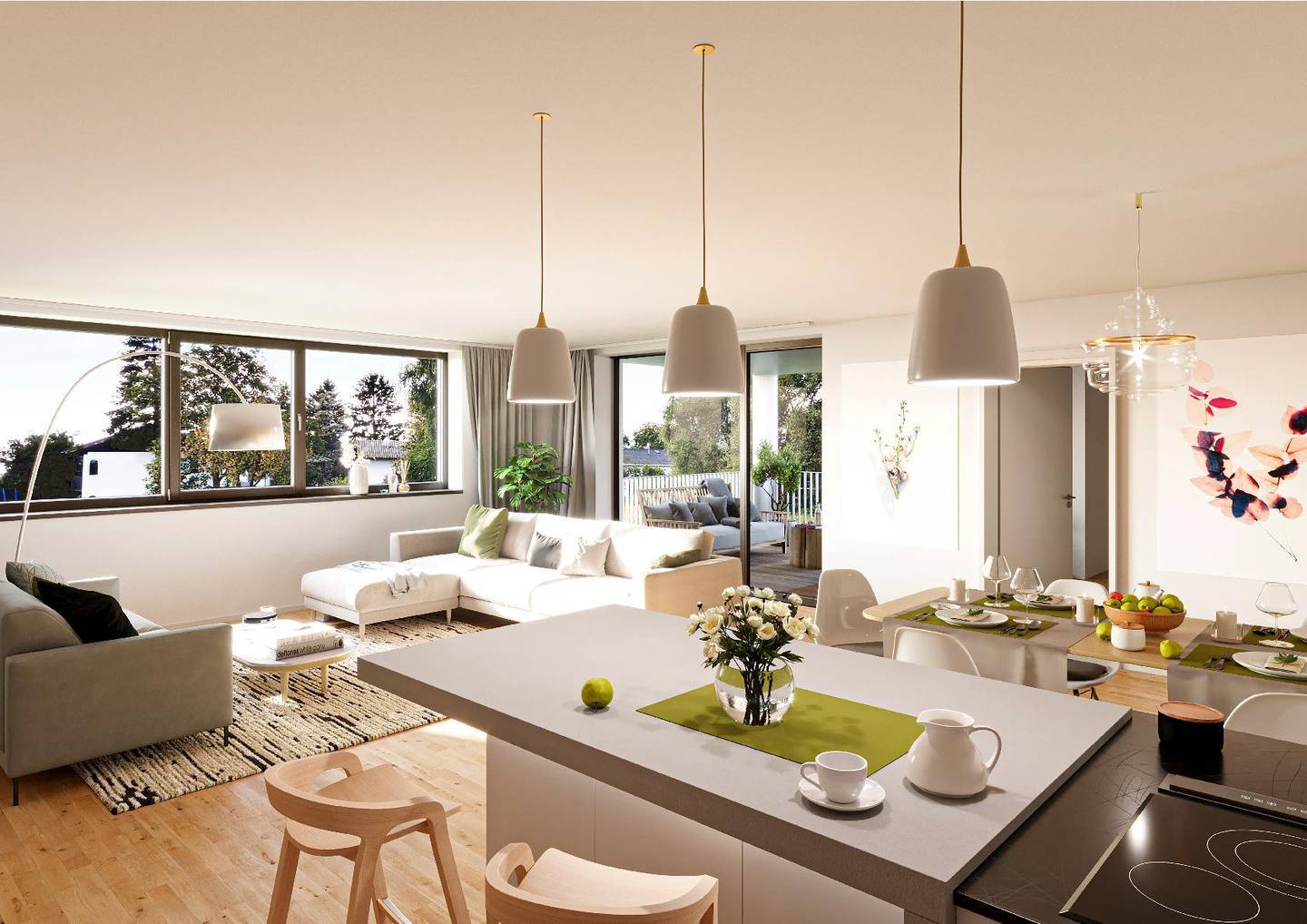 Maisonette apartment new build barrier free with elevator