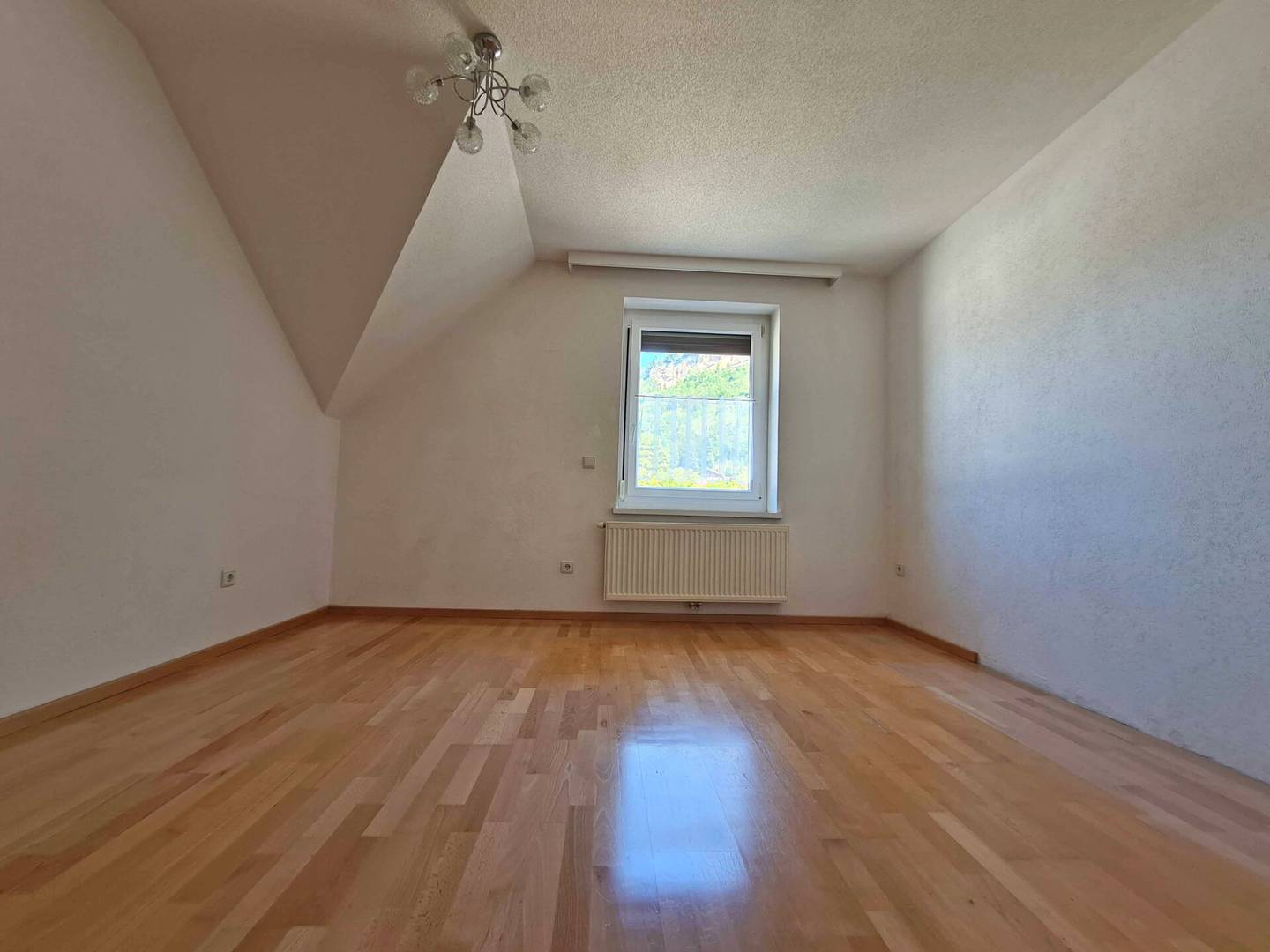 Top floor apartment with garden plot