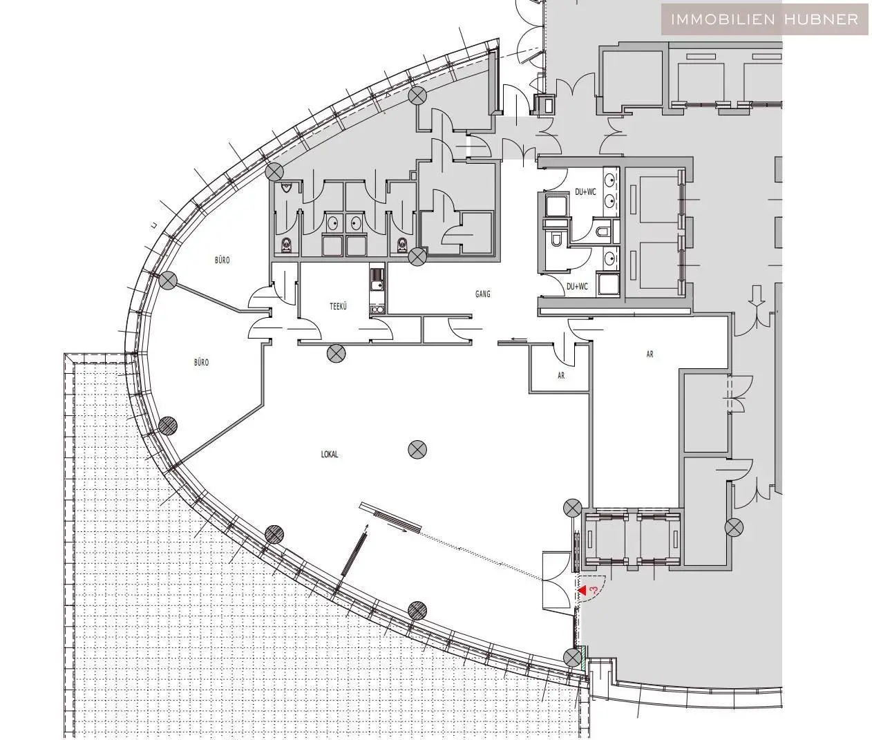 Loft apartment in Donau City with air conditioning and shower