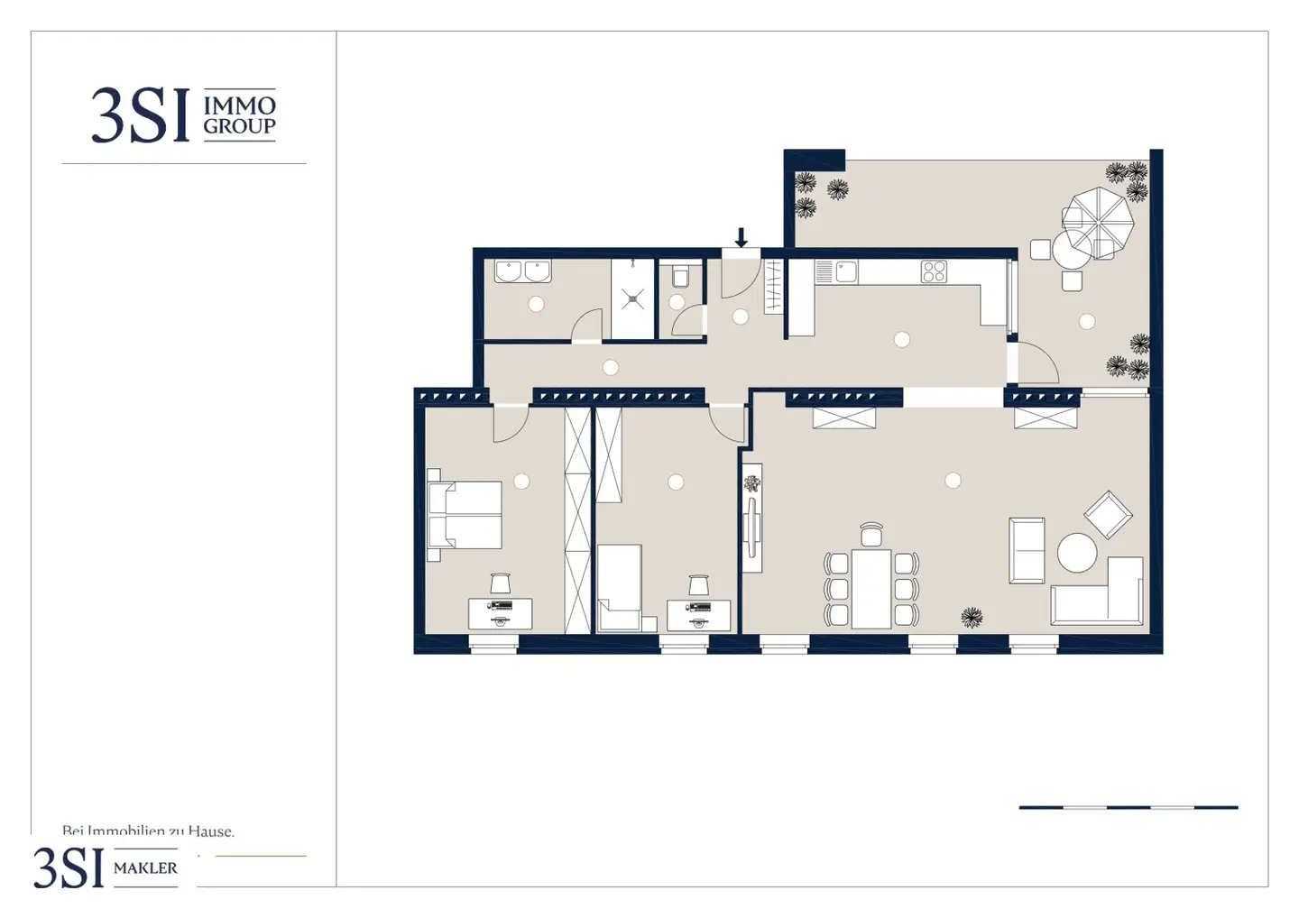 Stilvoll wohnen im Dachgeschoss – 3 Zimmer &amp; Sonnenterrasse