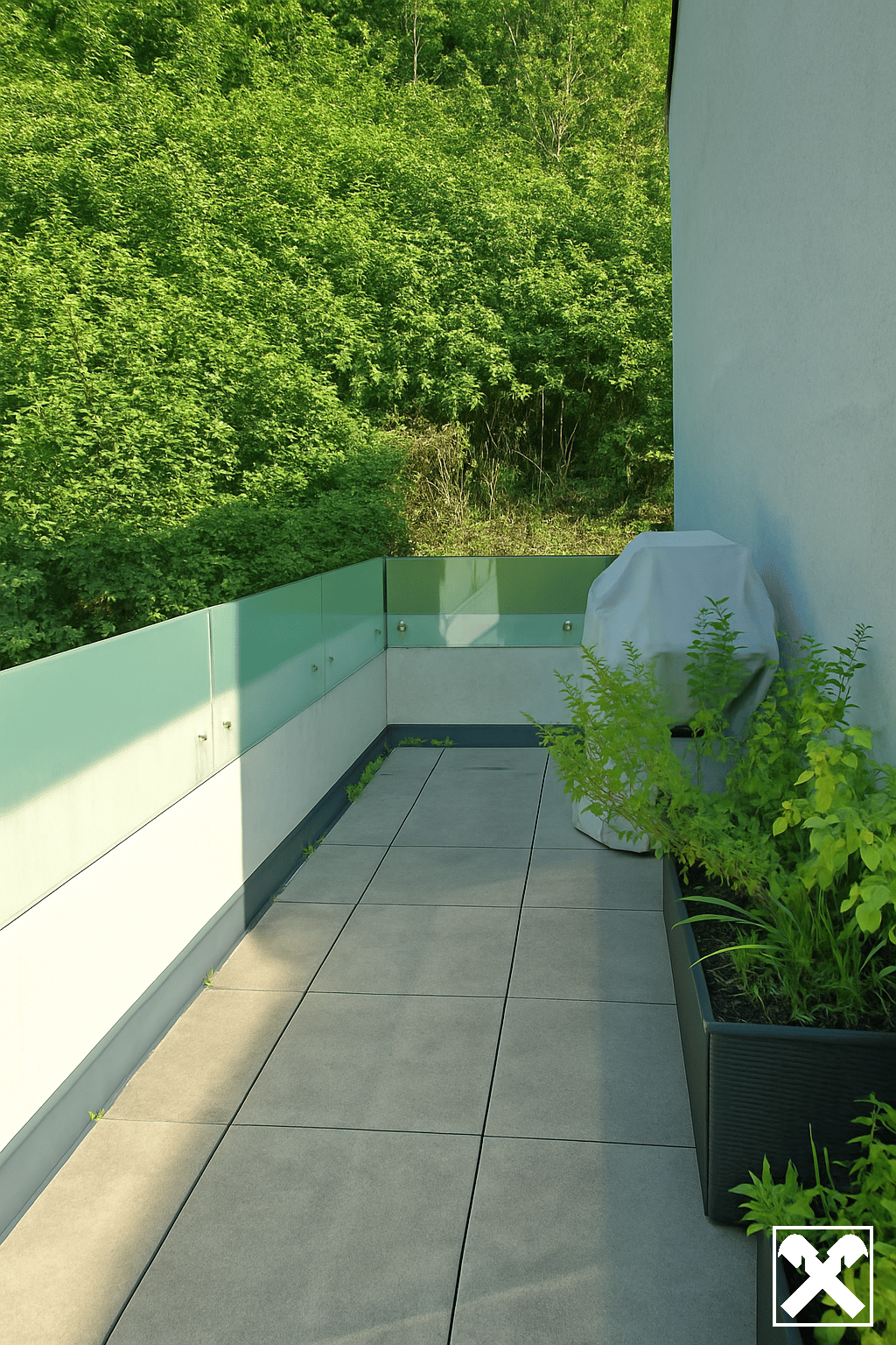 Terrasse mit Grünblick