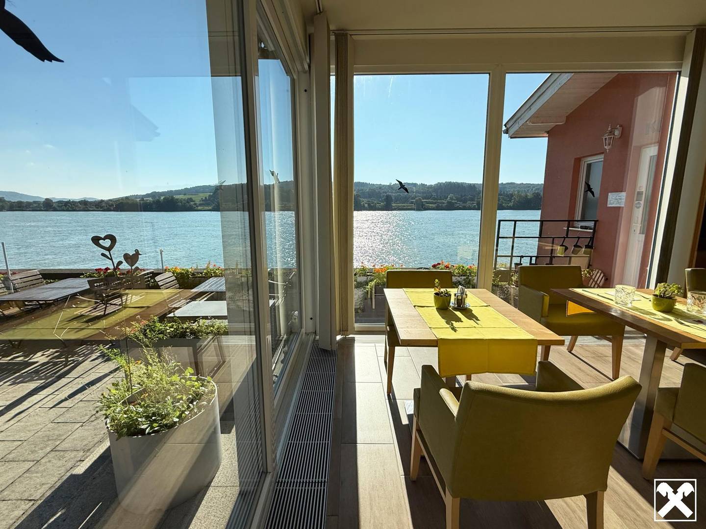 Landmotel & Restaurant an der Donau mit Blick auf Maria Taferl
