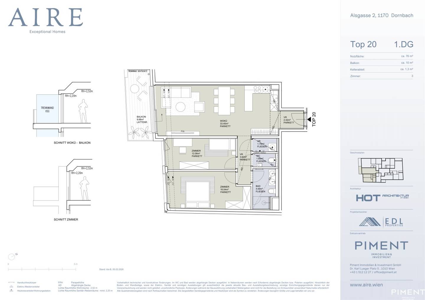 Wohnung Erstbezug mit Loggia Klimatisierung