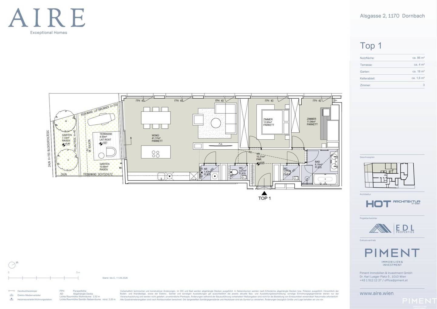 Newly built apartment with garden and smart home