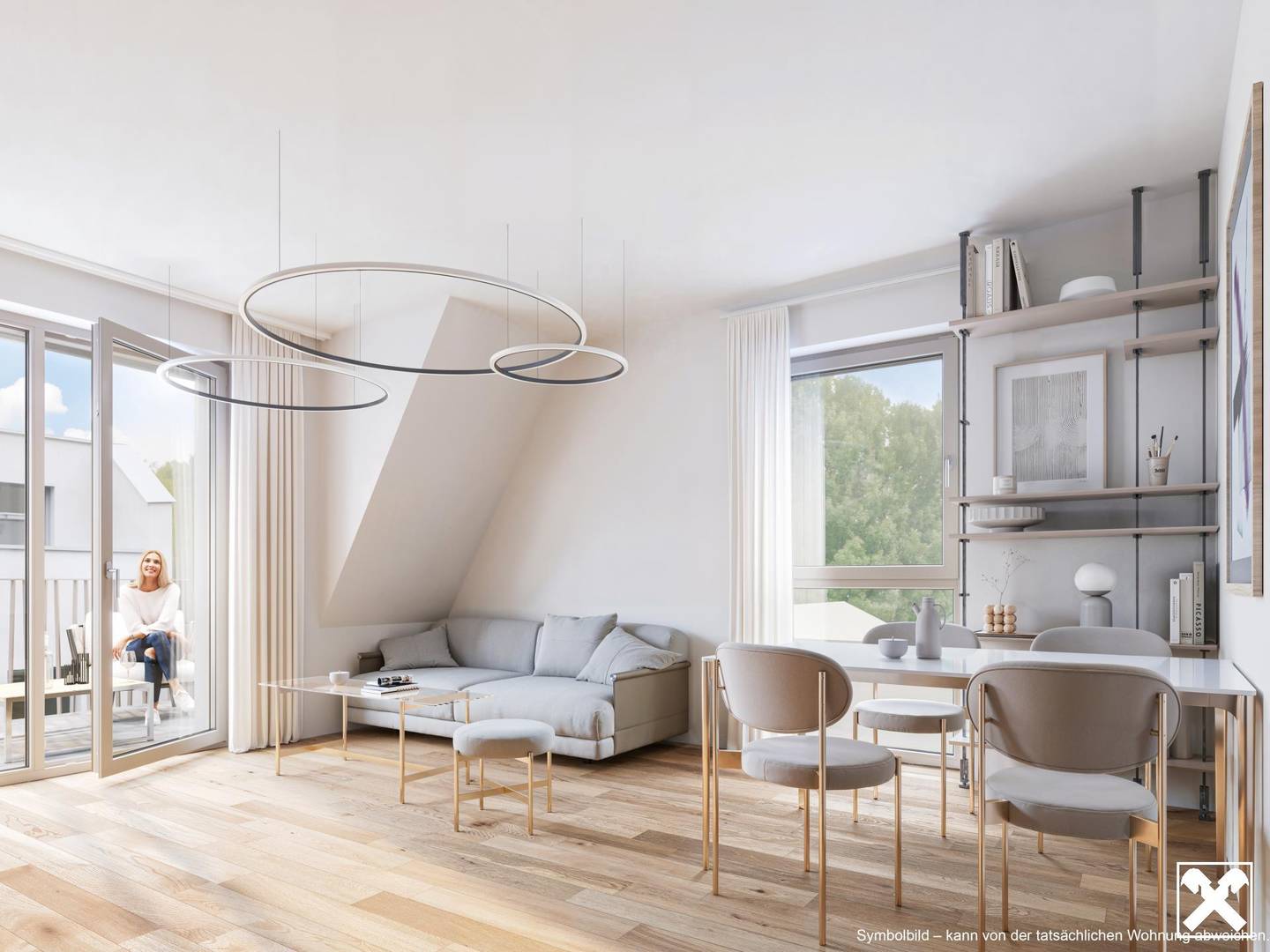 Top floor apartment balcony central location