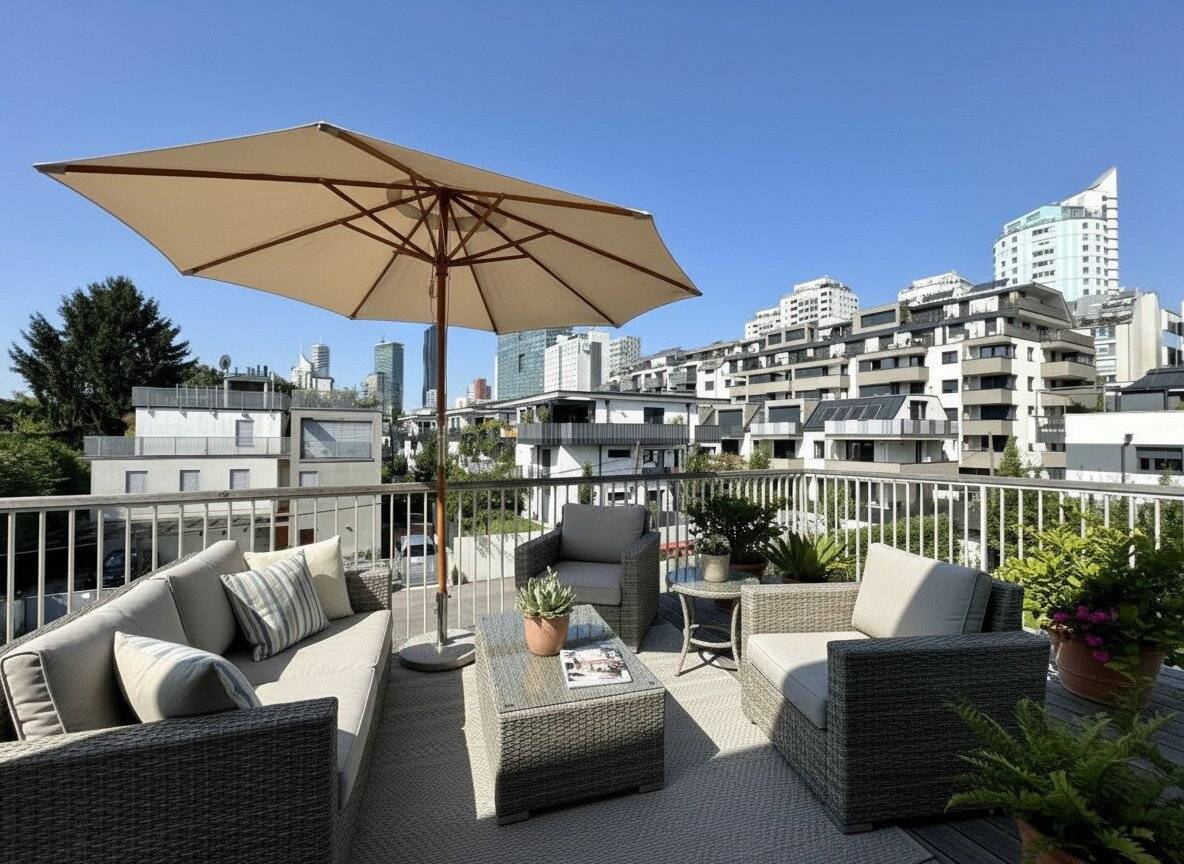 Helle 3-Zimmer-Wwohnung an der Alten Donau mit Terrasse, ruhige Lage
