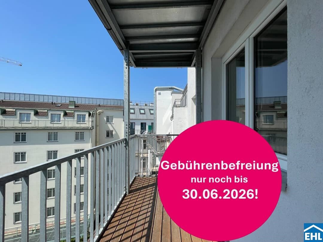 Top floor apartment with balcony near Naschmarkt